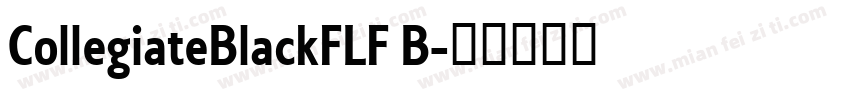 CollegiateBlackFLF B字体转换